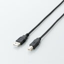 【5個セット】エレコム U2C-JB10BK USBケーブル 1.0m EU RoHS指令準拠エコUSB2.0ケーブル(A-Bタイプ) 高品質(2)