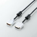 【2個セット】エレコム CAC-DVIE10BK ディスプレイ延長ケーブル DVIオス-DVIメス アナログ・デジタル 1m ブラック CAC-E10BK DV...