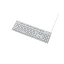 【2個セット】エレコム TK-FCM064WH/RS キーボード 有線 メンブレン 高耐久 法人向け RoHS指令 変換コネクタ付 PS5 ホワイト TK-FCM064WH / RS 6カ月保証 高品質