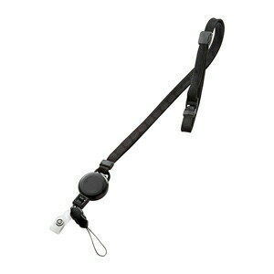 【5個セット】 サンワサプライ リール付ストラップ ( ストラップのみ ) DG-STR3 IDカード用 リール付ネックストラップ ブラック おしゃれ 可愛い おまとめセット 高品質