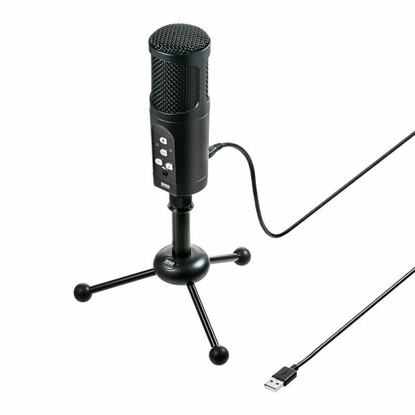 サンワサプライ MM-MCU05BK WEB会議高感度USBマイク ペリフェラル ヘッドホン・マイク SANWA SUPPLY