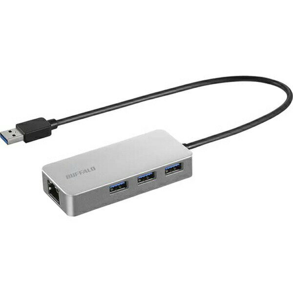 バッファロー LUD-U3-AGHSV Giga対応 USB-A LANアダプターハブ付シルバー コンパクト BUFFALO