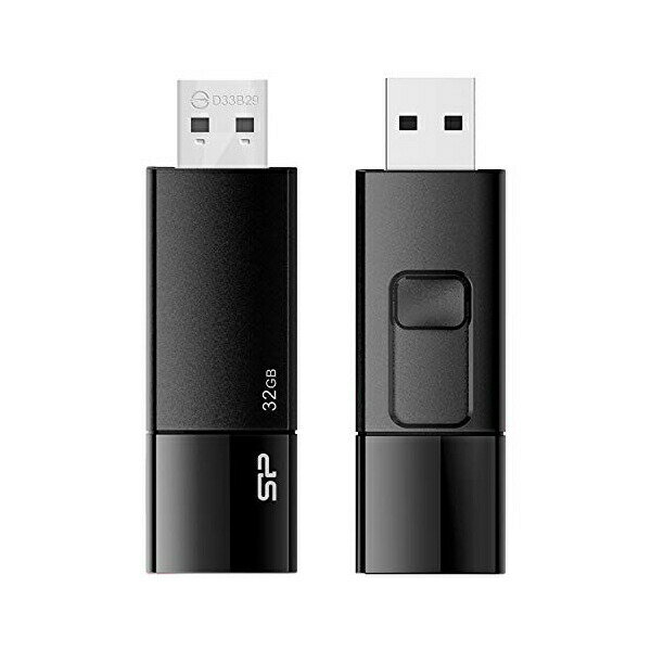 【正規代理店】 シリコンパワー SP032GBUF3B05V1K SiliconPower USBメモリ 32GB USB3.0 スライド式 Blaze B05 高品質