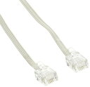 エレコム MJ-5WH ELECOM モジュラーケーブル モデム用 5m スリム ホワイト 配線 電話ケーブル 高品質