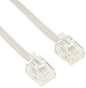 【6個セット】ELECOM スリムモジュラーケーブル 10m 白 ホワイト モジュラケーブル 配線 モジュラーケーブル スリム エレコム 電話ケーブル 高品質