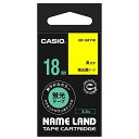 カシオ XR-18FYW CASIO ラベルライター ネームランド テープ 18mm 蛍光黄 カートリッジ ラベルライタリボン 純正 蛍光色タイプ 整理 テープライター 用品 オフィス 収納 テープカートリッジ ラベル 文房具 ラベルプリンタ 蛍光色テープ 高品質