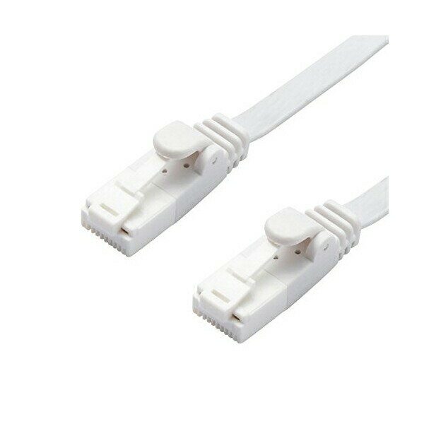 【正規代理店】 エレコム LD-GFAT/WH10 LANケーブル CAT6 ( CAT6A ) 1m フラット ホワイト LD-GFAT WH10 爪折れ防止 ランケーブル ツメが折れない スーパーフラット ホワイト LANケーブル フラット ホワイト