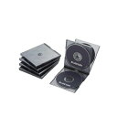 【4個セット】エレコム CCD-JSCNQ5CBK ディスクケース Blu-ray DVD CD 対応 Blu-rayケース DVDケース CDケース 4枚収納 5枚セット クリアブラック 高品質(2)