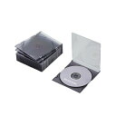 【5個セット】エレコム CCD-JSCS10CBK DVD CDケース プラケース スリム 1枚収納 10枚パック クリアブラック Blu-ray / ( / PS / ) 高品質(2)