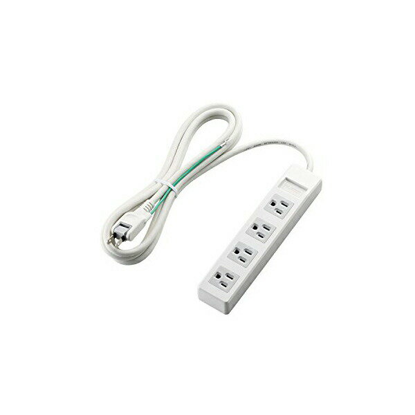 【2個セット】エレコム T-T1B-3425WH 延長コード 電源タップ 2.5m 3P 4個口 マグネット付 スイングプラグ EU RoHS指令準拠 白 高品質