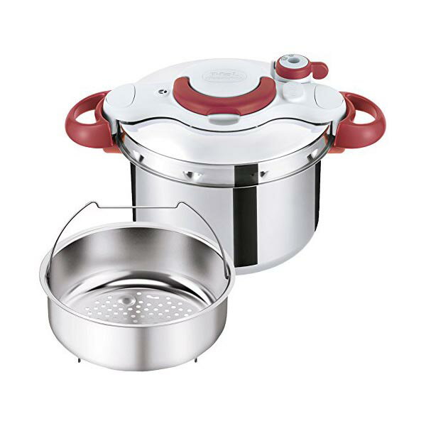 ティファール 圧力鍋 6L ステンレス鋼 4~6人用 IH ガス火対応 カンタン開閉 10年保証 クリプソ ミニッ..