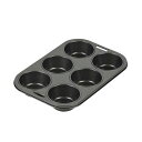【3個セット】 DELISH KITCHEN パール金属 シリコーン加工マフィン 6個型 CX-11 グレー 高品質