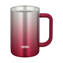 【10個セット】 サーモス 真空断熱ジョッキ 600ml スパークリングレッド JDK-600C SP-R 女性 男性 たっぷり グラス ドリンク プレゼント ...