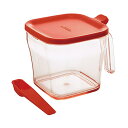 リス 調味料入れ 砂糖 塩 レッド 720ml リベラリスタ クックポット 調味料容器 キッチン 品番 レギュラー ブラック 日用品 キッチン雑貨 ストッカー ポット 保存容器 キャニスター 台所 カラフル スプーン付き 一人暮らし 高品質