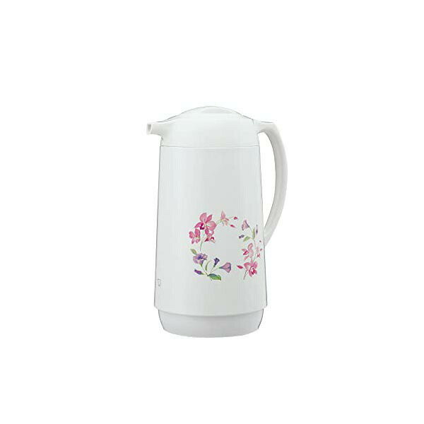 【3個セット】 象印 AG-KE10-FW ガラスハンドポット リースフラワー 1.0L ZOJIRUSHI 象印マホービン お湯 省スペース カフェ 節電 簡...