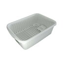 【2個セット】 アスベル 4309 水切りセット中 Nポゼ ホワイト サイズ:約 幅40×奥行29×高さ14cm ASVEL 抗菌 衛生的 食器 抗菌加工 カゴ キッチン 水切りバスケット 品番 新生活 水廻り 水切り 日用品 アズワン 台所 キッチン用品 人気商品