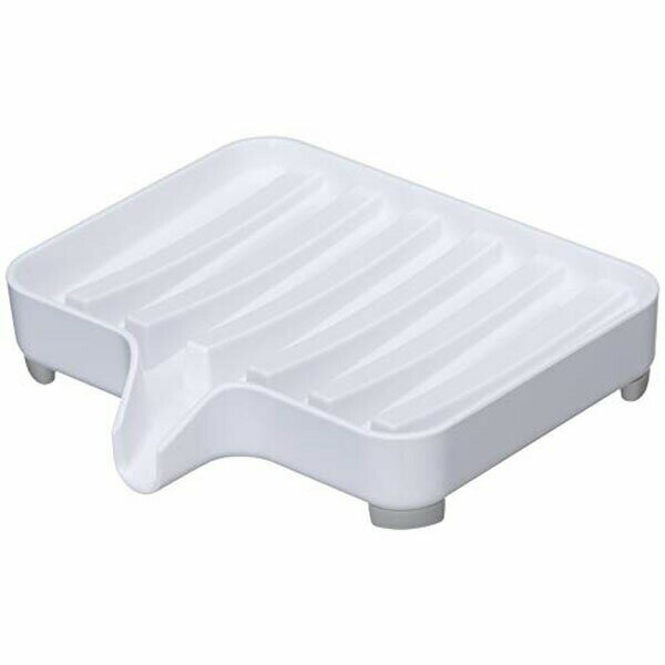 【3個セット】 山崎実業 石鹸置き 水が流れる ソープトレー ミスト ホワイト 3249 お風呂場 お風呂 石けん皿 石鹸 収納 人気 バス 清潔 キッチン 新...