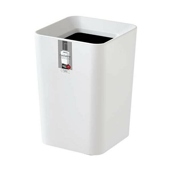 【10個セット】 アスベル ゴミ箱 フタなし くず入れ ルクレールCVミニ 角形 2L ホワイト A6210 部屋 屑入れ リビング 小さめ 角型 ダストボックス オフィス キッチン 品番 新生活 卓上 日本製 アズワン おしゃれ スタイリッシュ ゴミ入れ 高品質