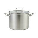 ベストコ Bestco 寸胴鍋 サテン 24cm エコーズ 軽い 見える ステンレス ガラス蓋付 IH対応 ND-6346 深型 新生活 ガス火 ふた なべ 軽...