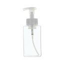 【2個セット】 ベストコ Bestco シャンプー用ディスペンサー クリア 450ml ネトヨン・レ スクエア 泡 ボトル ND-4342 バス ボディソープ ...