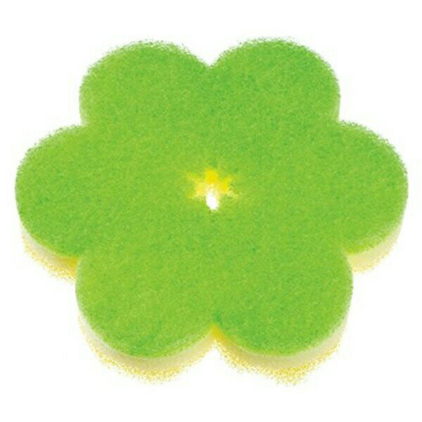 【2個セット】 マーナ K364G おはなスポンジ グリーン キッチンスポンジ 薄型 10.7x11.7x2.7cm MARNA 食器 食器スポンジ グラス ナイロン 台所用スポンジ キッチン 新生活 キッチンクリーナー 消耗品 かわいい コップ洗い 人気商品