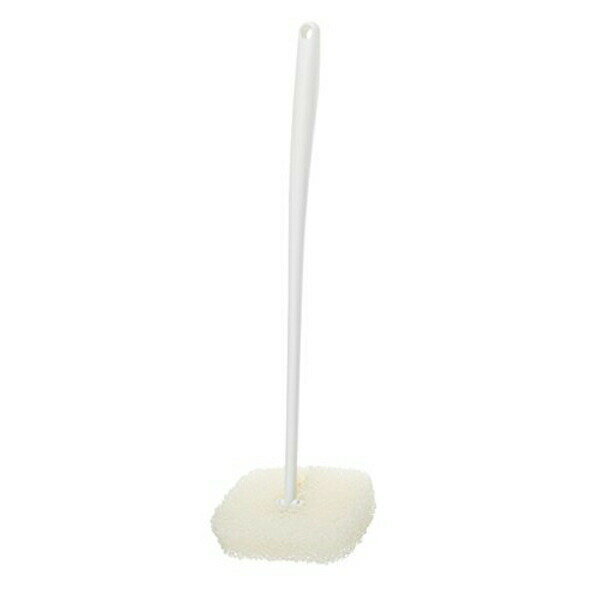 【2個セット】 マーナ W605W お風呂の柄付きスポンジ 柄長め 吊り下げ ホワイト お風呂掃除 浴槽掃除に便利 バススポンジ 壁にかけて収納 MARNA 衛...