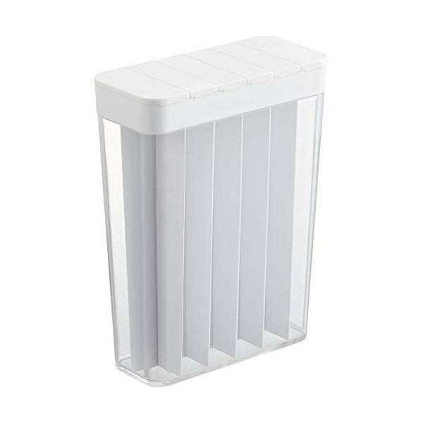 【2個セット】 山崎実業 Yamazaki 1合分別 冷蔵庫用米びつ ホワイト 約W18.5XD8.5XH24.5cm プレート Plate 計量いらず ライス...