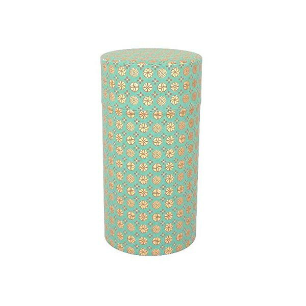 【3個セット】 藤田金属 茶筒 和紙張り 200g 小紋 緑 人気商品