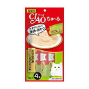【5個セット】 いなば チャオ ちゅ る とりささみ チキンスープ味 14g×4本 ペースト 国産品 おやつ SC-107 いなばペットフード チュール CIA...