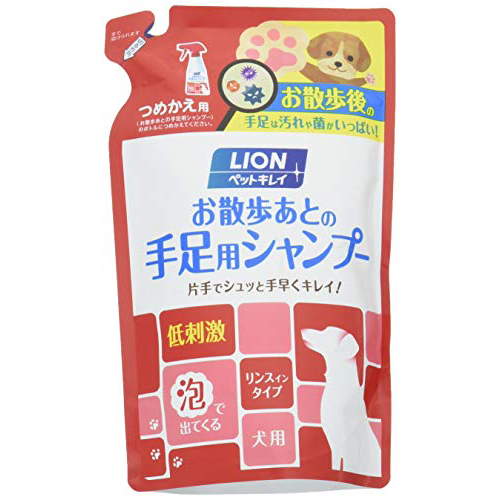 【3個セット】 ライオン ペットキレイ お散歩あとの手足用シャンプー 愛犬用 つめかえ 220 ライオンペ..
