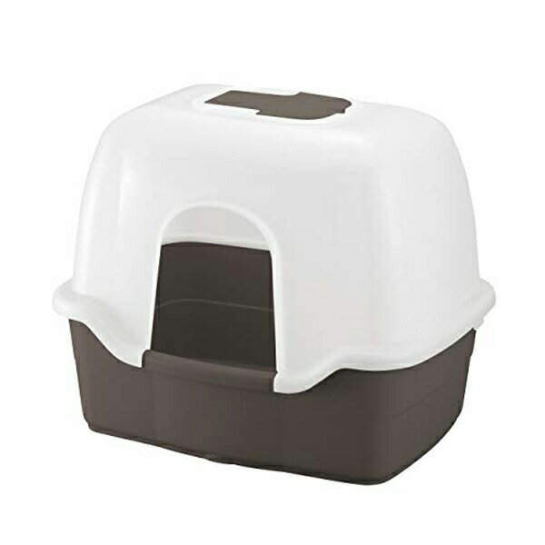 リッチェル ラプレネコトイレ深型60フード付 ダークグレー 猫トイレ お手入れ簡単 猫 全年齢 Richell キャットトイレ 飛び散り防止 飛び散らない インテリア ネコトイレ スコップ付き トイレ本体 固まる猫砂用 フード付 厳選素材 価格は1個のお値段です