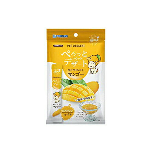 フォーキャンス 犬用おやつ ぺろっとペットデザート マンゴー 犬用 7本 スティック イヌ 全年齢 犬 for..