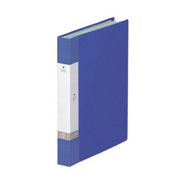 リヒト G3202-8 クリヤーブック A4タテ 40ポケット 青 ※価格は1個のお値段です