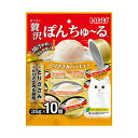 【3個セット】 いなばペットフード いなば 贅沢ぽんちゅ~る とりささみバラエティ 35g×10個 緑茶消臭成分配合 キャットフード ちゅーる 猫おやつ ゼリー...