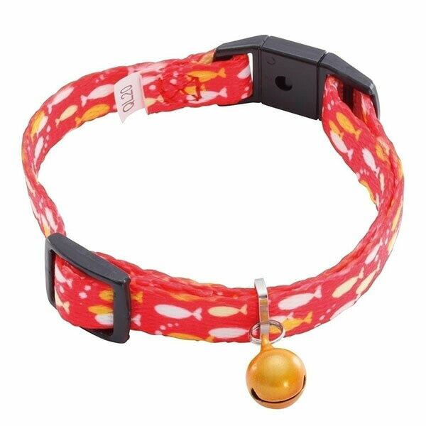 【12個セット】 ペティオ Anycat エニーキャット カラー おさかな レッド 全猫種 Petio W57293 ポリエステル 猫専用首輪 アクセサリー ペ...