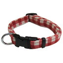 【3個セット】 岡野製作所 コットンチェックカラー #15 レッド アクセサリー ペット用品 お散歩 ブラウン 小型犬用 ドッグ グッズ おでかけ ペット 犬用 首輪 厳選素材(4)