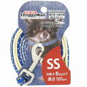 【6個セット】 ドギーマン Dog gy's Tailor ドッグリード ひき ひも SS デニムスタイル ブルー/ドット 厳選素材(4)