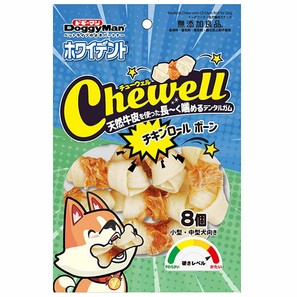 【6個セット】 ドギーマン ホワイデント Chewell チキンロールボーン 8個 ドギーマンハヤシ