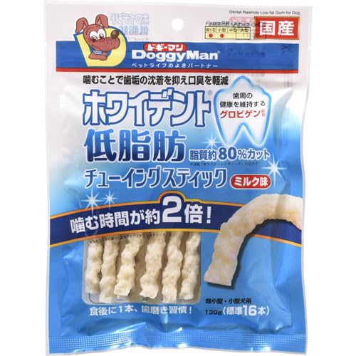 【12個セット】 ドギーマンハヤシ食品営業部 ホワイデント 低脂肪チューイングスティック ミルク味 130g
