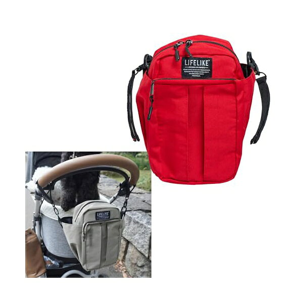 【3個セット】 ライフライク 2WAYお散歩ショルダーバッグレッド