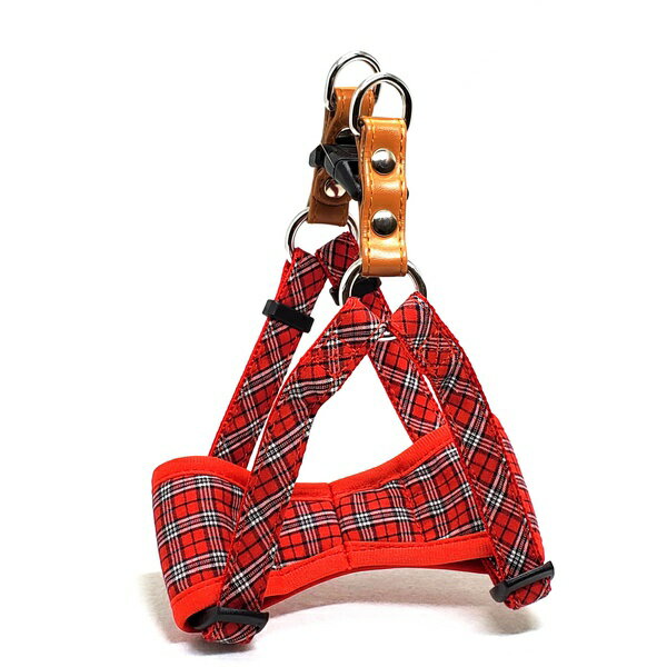 【3個セット】 リードッグ Bチェックカンタンソフトハーネス レッド SS