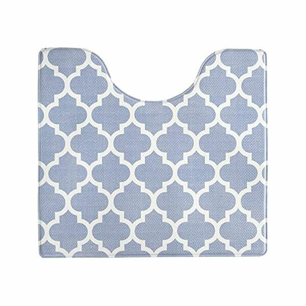 オカ OKA ササっと拭けるマット トイレマット 約55cm×60cm グレー モロッカン 拭ける PVC 塩化ビニル