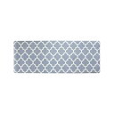 【2個セット】オカ OKA ササっと拭けるマット キッチンマット 約45cm×120cm グレー モロッカン 拭ける PVC 塩化ビニル 高品質