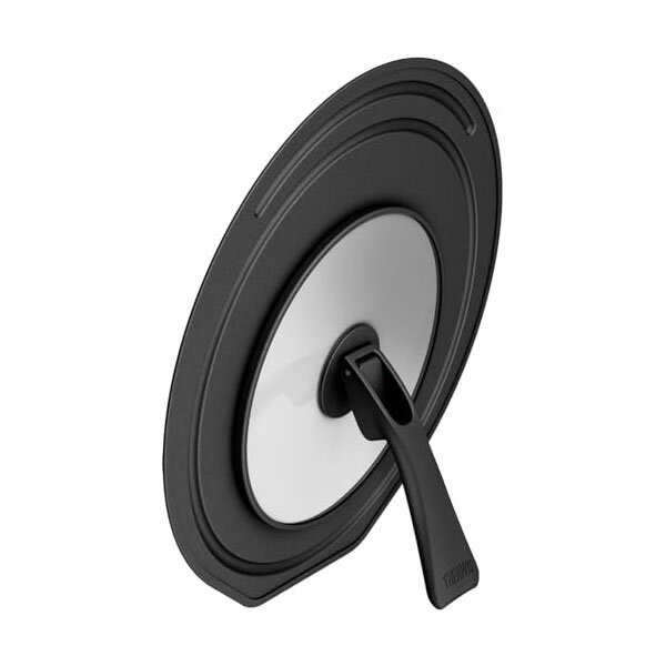 【2個セット】サーモス 折りたたみスタンド式フタ 26/28cm対応 ブラック KLD-002 BK 高品質