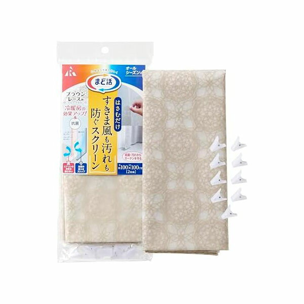 【2個セット】H-2442 すきま風も汚れも防ぐスクリーン レース柄 高品質