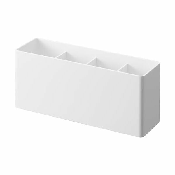 【5個セット】山崎実業 フィルムフック ストレージボックス ワイド ホワイト 約W24.5×D7.7×H10.5cm フィルムフック含まず フック取り付け時 約...