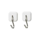【5個セット】レック 強力マグネットハングフック 2個入 最大保持荷重 2kg ホワイト H00417 高品質