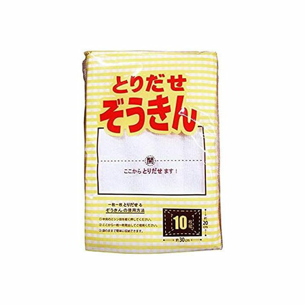【2個セット】取り出せ雑巾 10枚組 プラテック