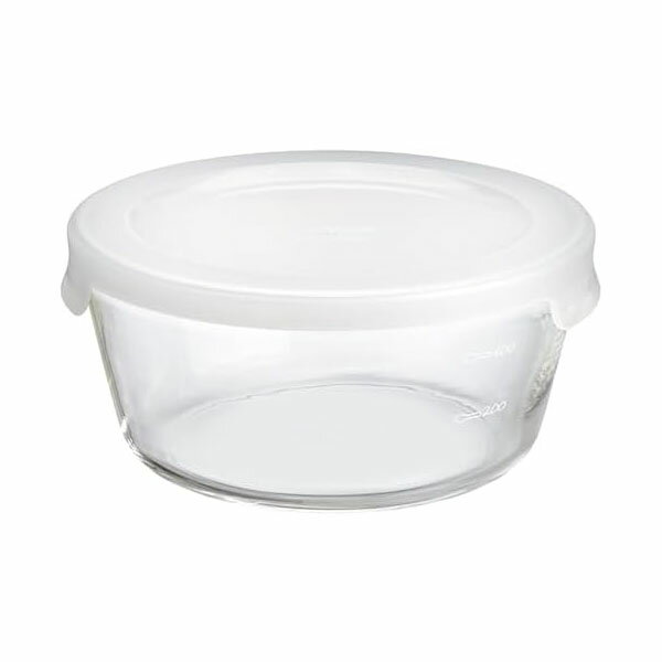 【10個セット】ハリオ 耐熱ガラス製 保存容器 丸 600ml MST-60-TW