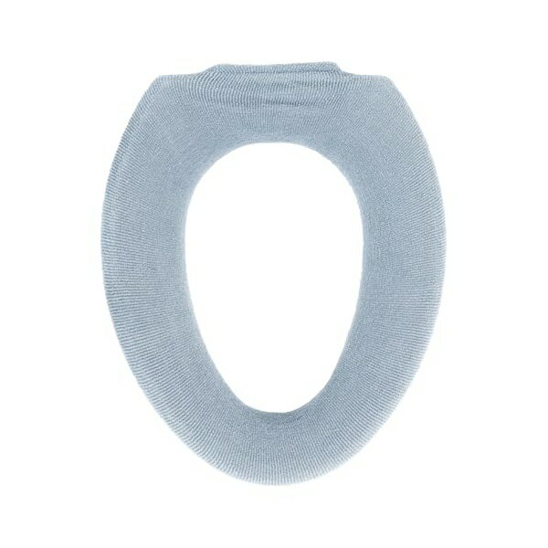 【2個セット】 オカ (OKA) コクーン トイレ便座カバー O型専用タイプ ブルー (O型 洗える ニット あた..